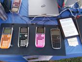Calculators for visitors to try out.