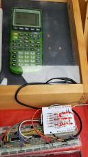 A new display for 2018: RadioShack LED cube kit, controlled by a calculator.