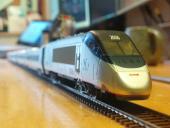 Power car 2006 at one end of my N-scale Acela Express.