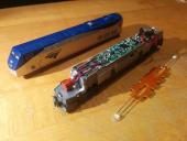 Decoder installed, with OEM light board on the side.