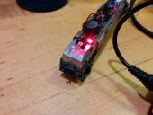 The rear tail light LED in place.