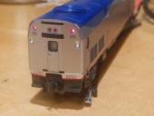 Completed back view, with tail lights on. Note lack of light leakage from the side door and minimal leakage from the rear headlights.