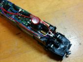 Top view of worm gear under new capacitor compartment.